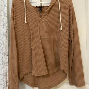 forever 21 waffle knit hoodie sweater